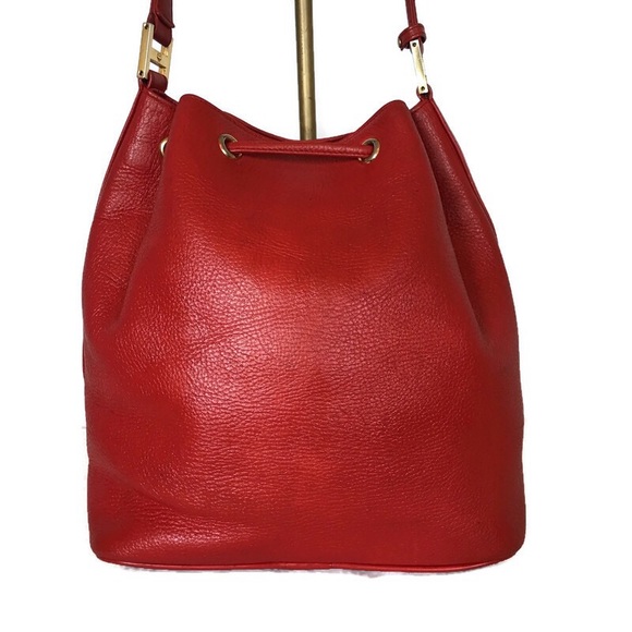 MCM Red Bucket Crossbody Bag with Wallet - Picture 4 of 15